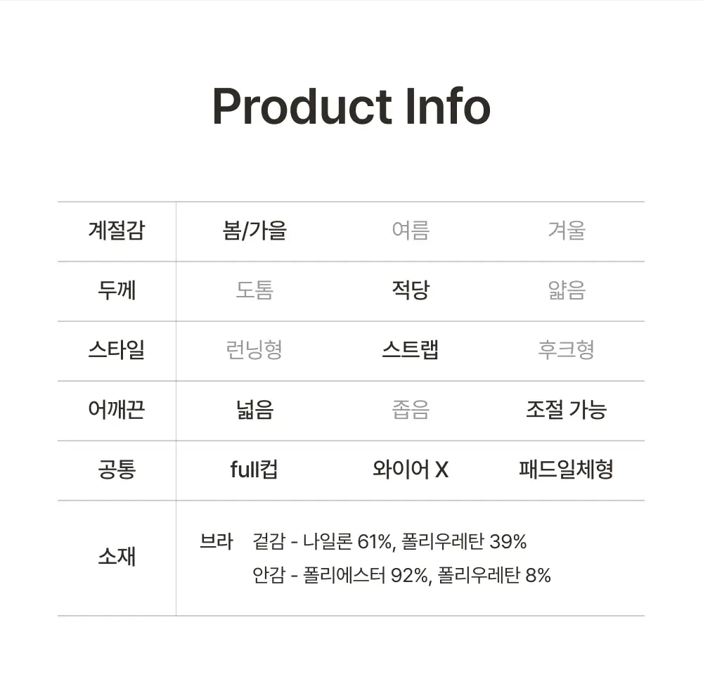 [손예진PICK] 감탄브라 NEW 오리지널 스트랩 자세 브라 단품 상세페이지 41